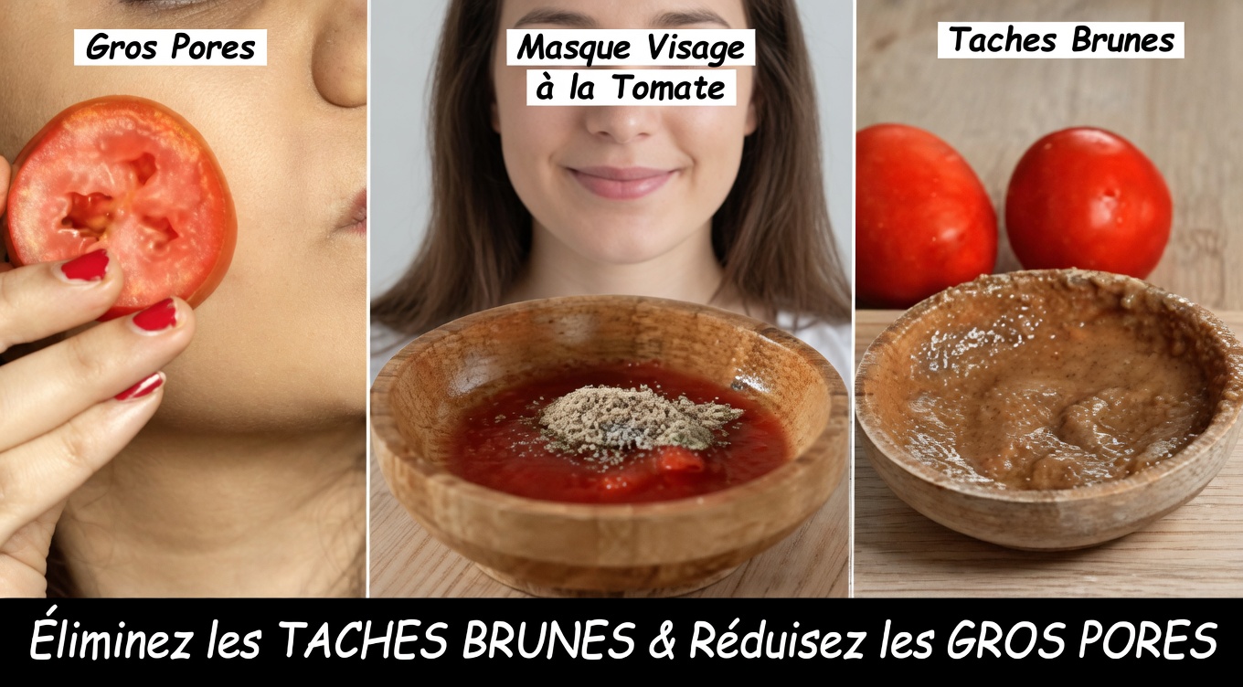 Obtenez une peau parfaite naturellement : le masque visage au dentifrice et à la tomate qui cible les pores dilatés, les taches sombres et les poils indésirables