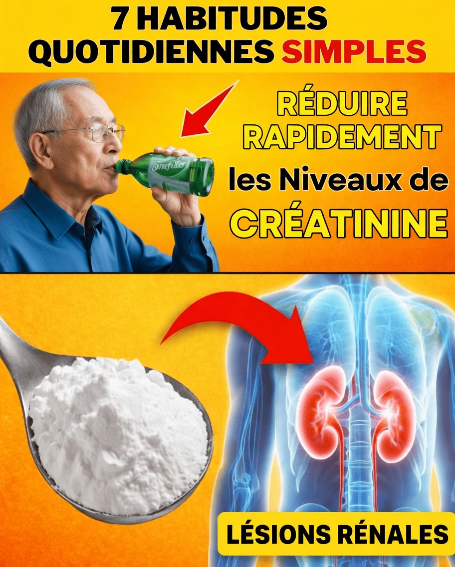 7 habitudes quotidiennes simples pour faire rapidement baisser la créatinine et éviter la dialyse !