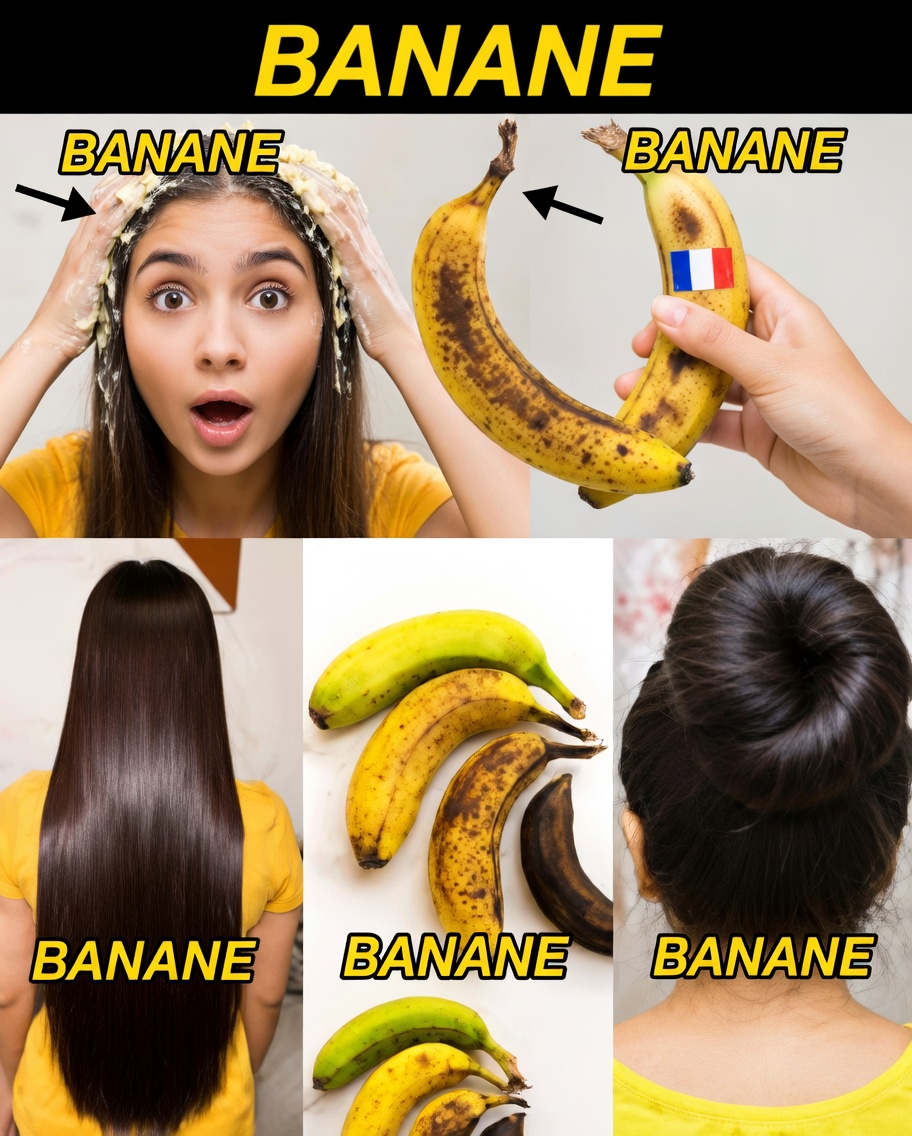 Cheveux blancs en cheveux noirs naturellement en seulement 3 minutes et faites pousser vos cheveux rapidement avec la peau de banane