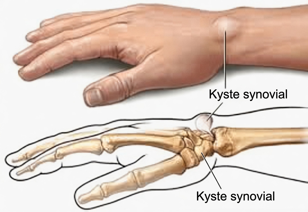 Ma grand-mère a développé cette étrange grosseur au poignet du jour au lendemain. Qu’est-ce que cela pourrait être ? Je suis inquiet/inquiète car cela a l’air anormal.