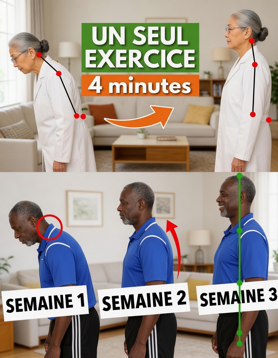 Comment soutenir en douceur l’amélioration de la posture avec une routine quotidienne de 4 minutes pour la posture de la tête en avant après 60 ans