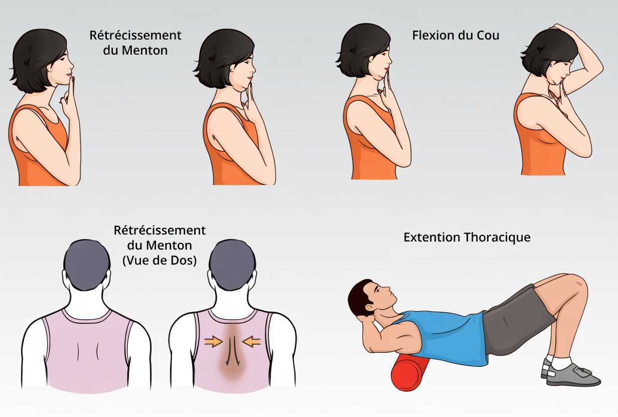 Comment soutenir en douceur l’amélioration de la posture avec une routine quotidienne de 4 minutes pour la posture de la tête en avant après 60 ans