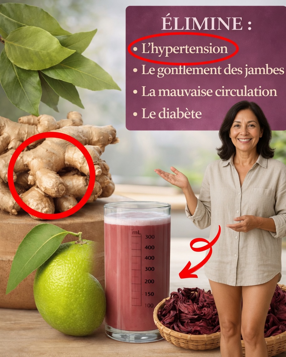 Gingembre, feuilles de laurier et hibiscus : une boisson aux herbes rafraîchissante pour le bien-être au quotidien – le rituel quotidien qui apaise la digestion, calme l’inflammation et stimule la vitalité