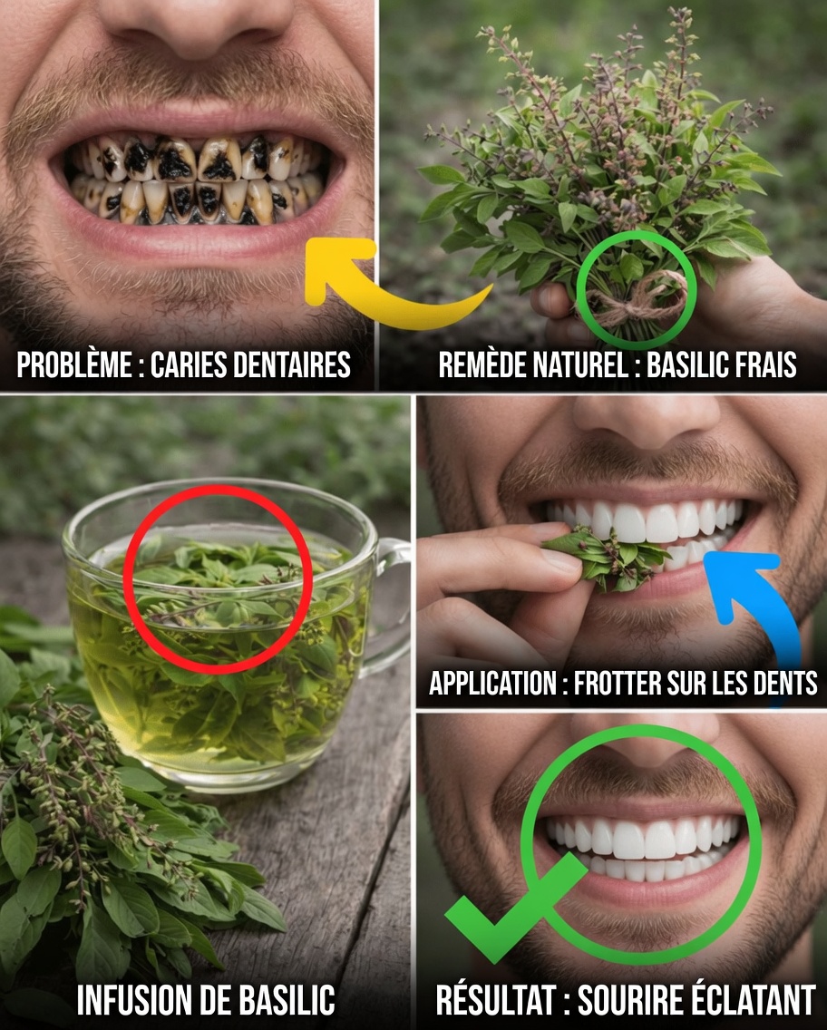 Comment le basilic sacré (tulsi) peut naturellement contribuer à des dents plus solides, des gencives plus saines, une haleine plus fraîche et la prévention des caries