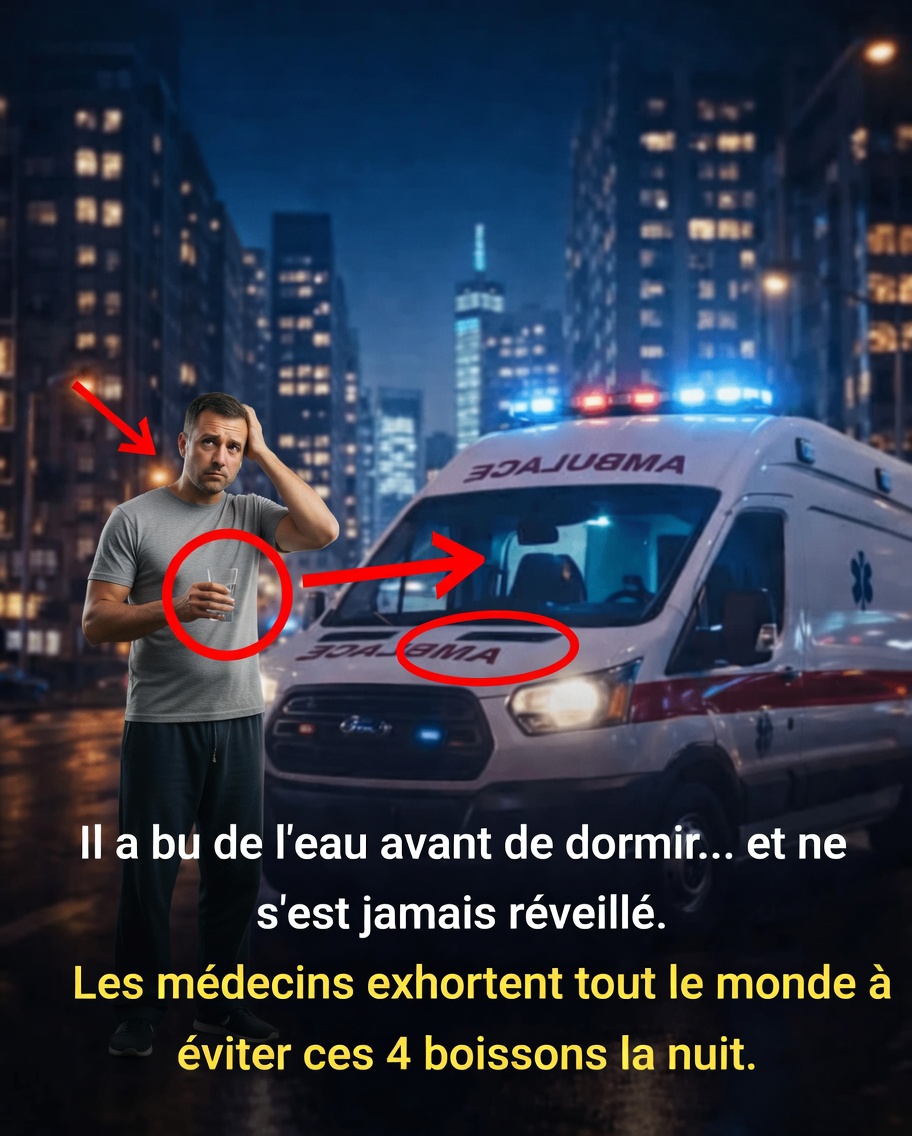 Il a bu de l’eau avant de dormir… et ne s’est jamais réveillé. Les médecins exhortent tout le monde à éviter ces 4 boissons le soir