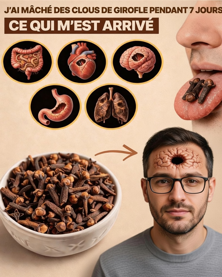 J’ai mâché des clous de girofle pendant 7 jours et je ne soupçonnais même pas que cela pourrait ARRIVER À MON CORPS. Tellement choquant