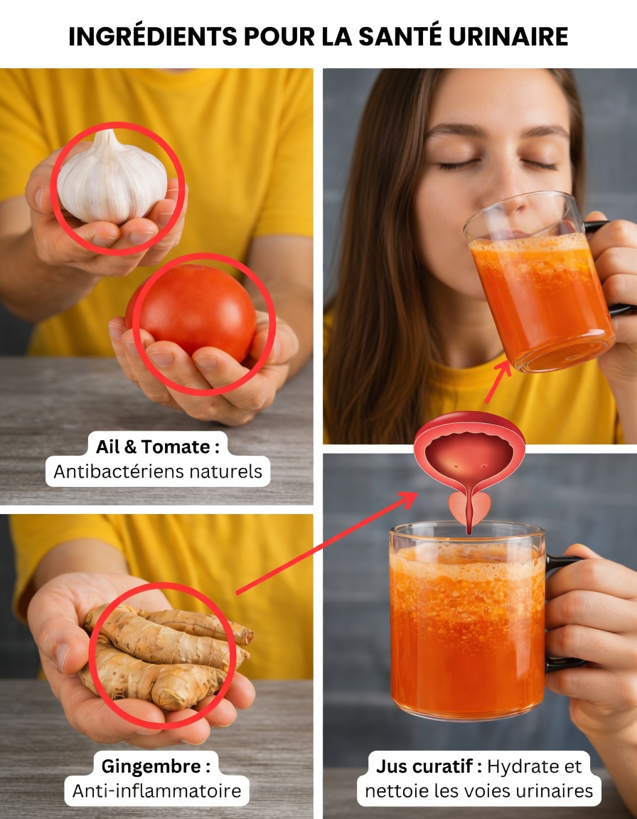 Boisson naturelle pour soutenir la santé de la prostate après 40 ans : le puissant mélange ail-tomate-curcuma