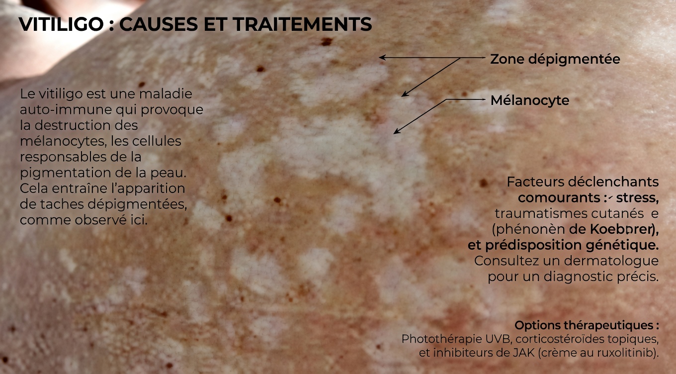 Avez-vous remarqué de petites taches blanches sur vos bras ou vos jambes… sans savoir ce que c’est ?