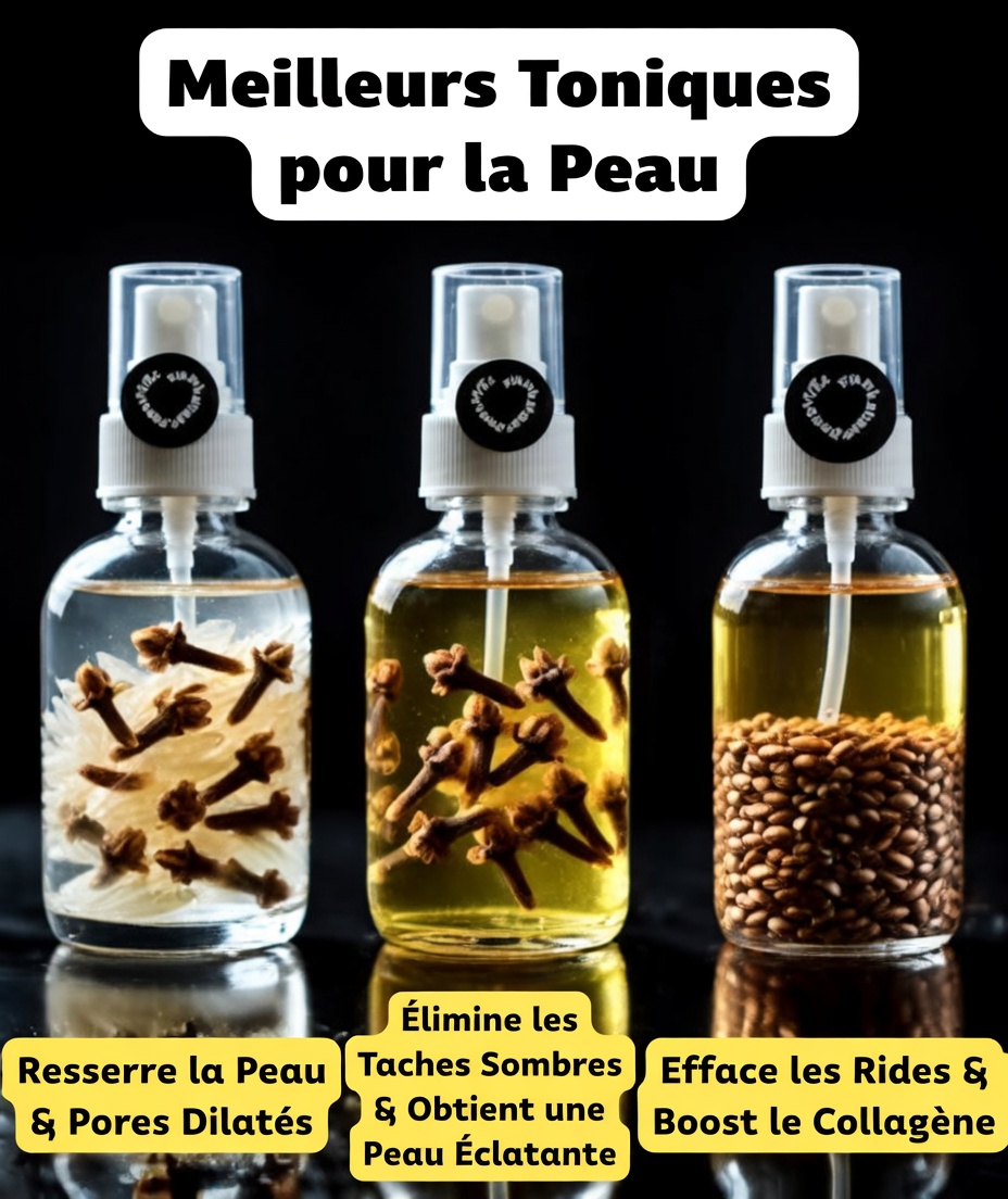 Arrêtez de gaspiller de l’argent dans des soins de la peau coûteux : 3 toniques DIY puissants que votre cuisine cache