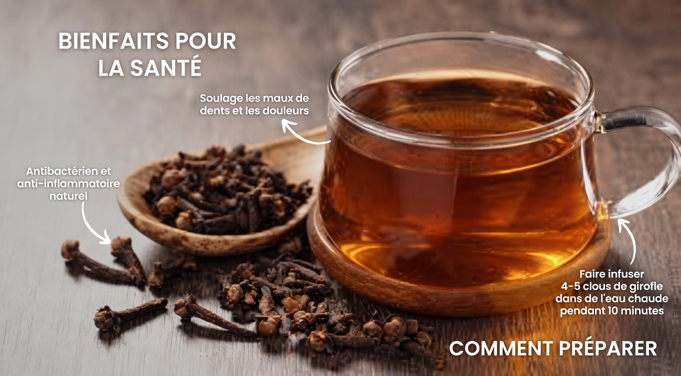 Bienfaits et utilisations du thé au clou de girofle et comment préparer cette boisson aux plantes apaisante et réchauffante à la maison
