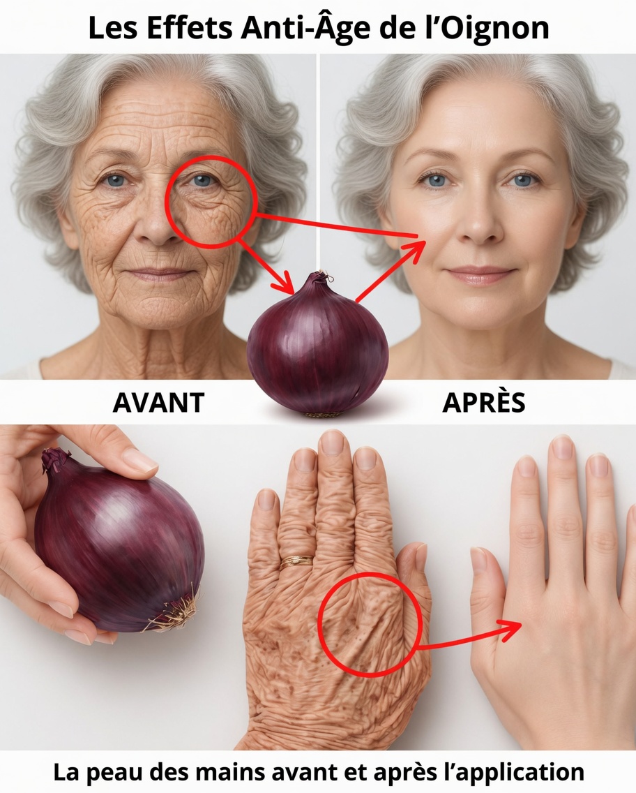 Seniors, râpez UN oignon rouge ce soir et étalez ce masque violet sur votre visage — regardez les rides profondes s’estomper de 38 % et la peau rayonner comme à 50 ans en seulement 10 nuits