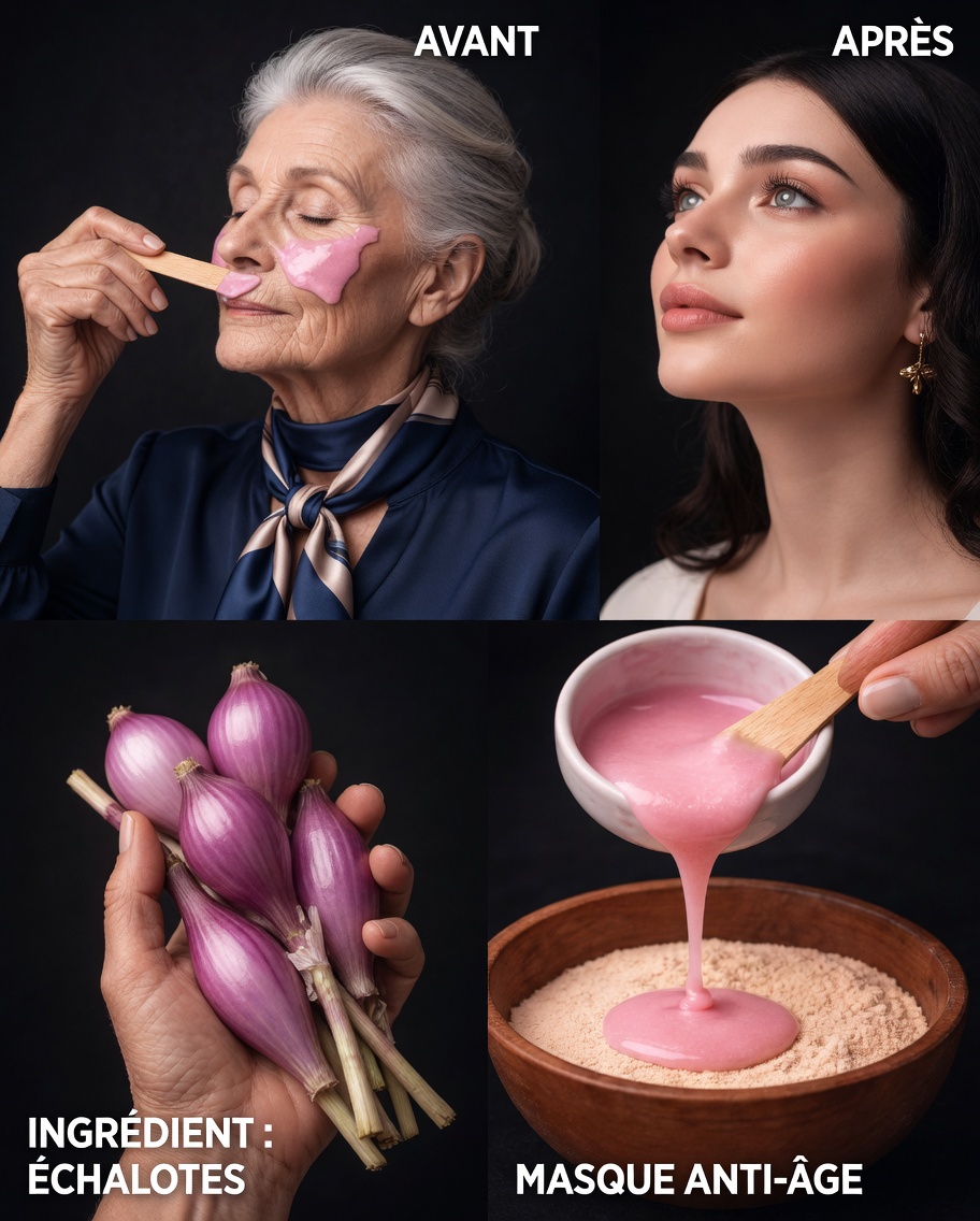 Seniors, râpez UN oignon rouge ce soir et étalez ce masque violet sur votre visage — regardez les rides profondes s’estomper de 38 % et la peau rayonner comme à 50 ans en seulement 10 nuits