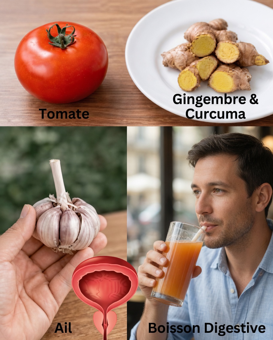 Boisson naturelle à l’ail, à la tomate et au curcuma pour les hommes de plus de 40 ans : soutien quotidien simple pour le bien-être de la prostate