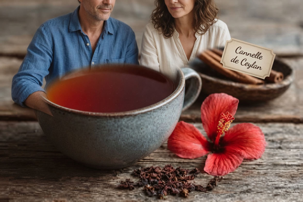Infusion de graines d’hibiscus et d’avocat : recette facile de tisane maison à préparer chez vous