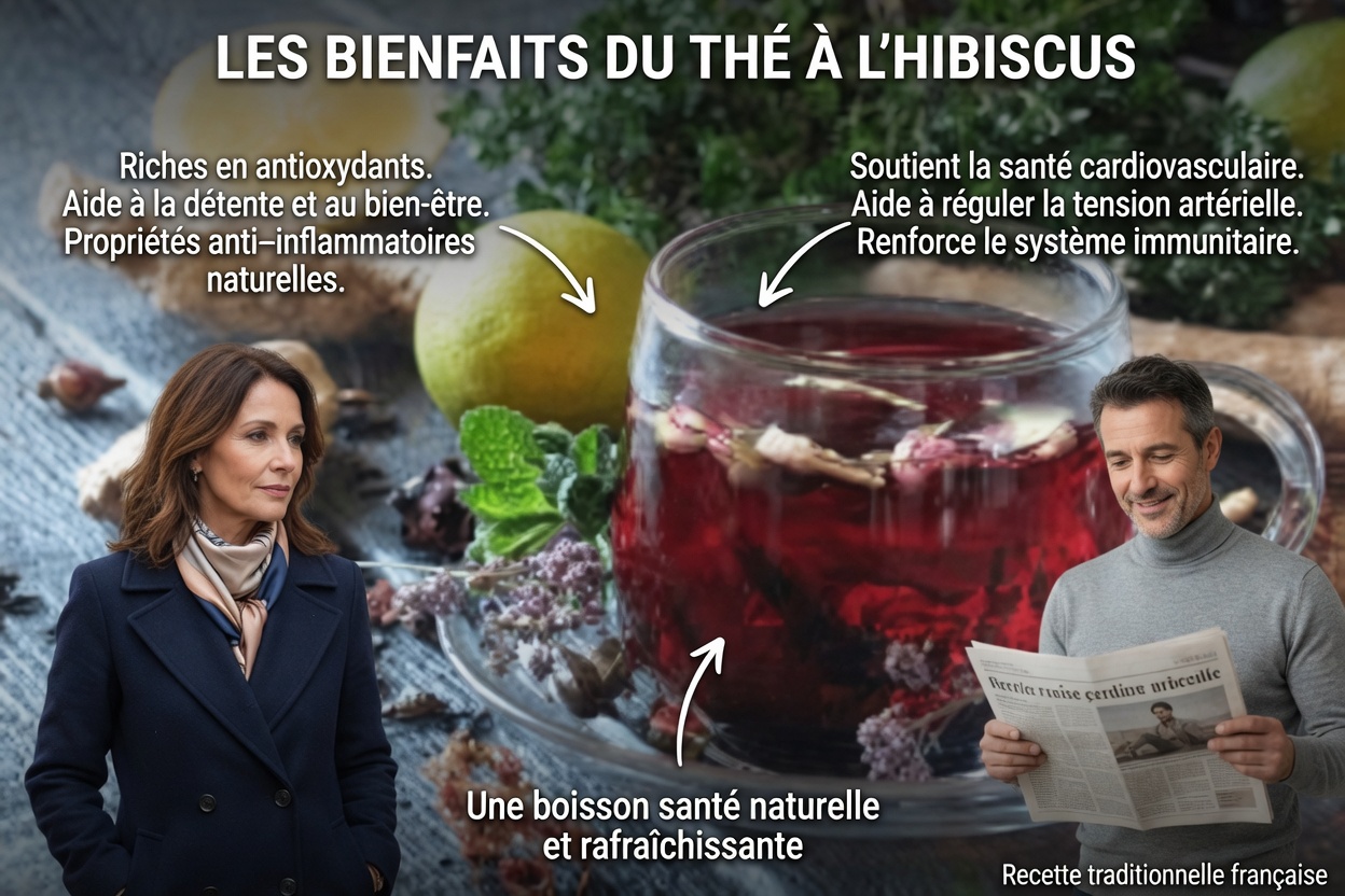 Gingembre, feuilles de laurier et hibiscus : une boisson aux herbes rafraîchissante pour le bien-être au quotidien