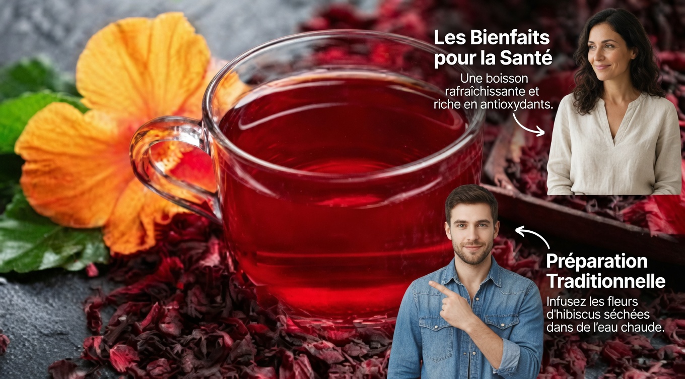 Gingembre, feuilles de laurier et hibiscus : une boisson aux herbes rafraîchissante pour le bien-être au quotidien