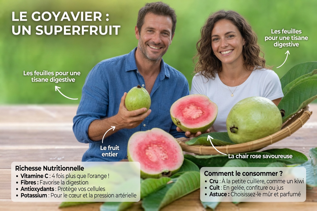 Goyave et santé des yeux : le fruit tropical qui aide à protéger naturellement votre vision