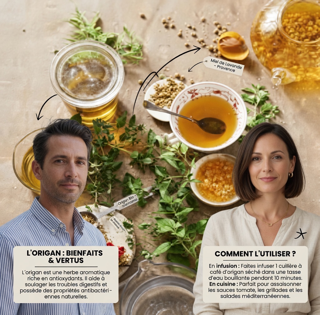 Découvrez l’infusion naturelle aux herbes à base d’origan poleo, de feuilles de laurier et de feuilles de goyavier pour un soutien quotidien du bien-être