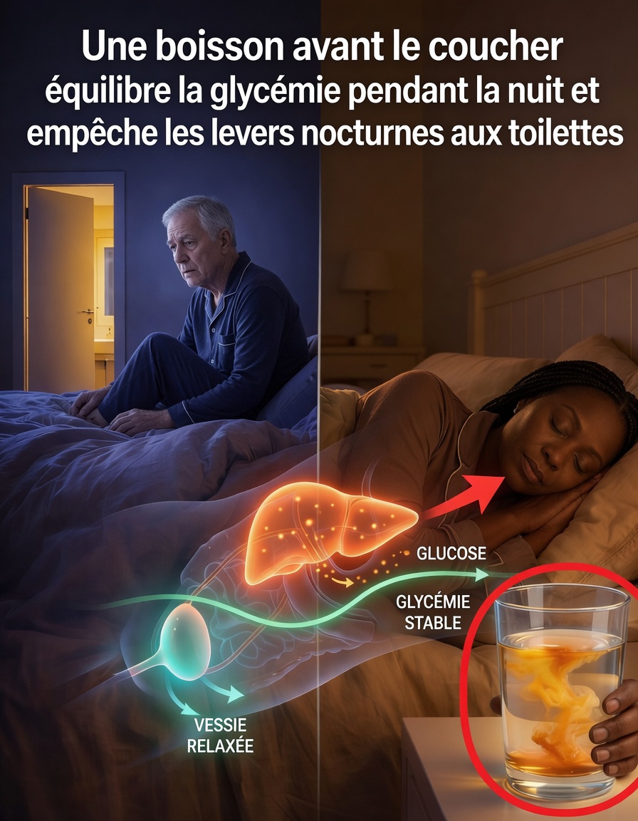 Buvez ceci avant de vous coucher pour équilibrer la glycémie et arrêter les allers-retours nocturnes aux toilettes !