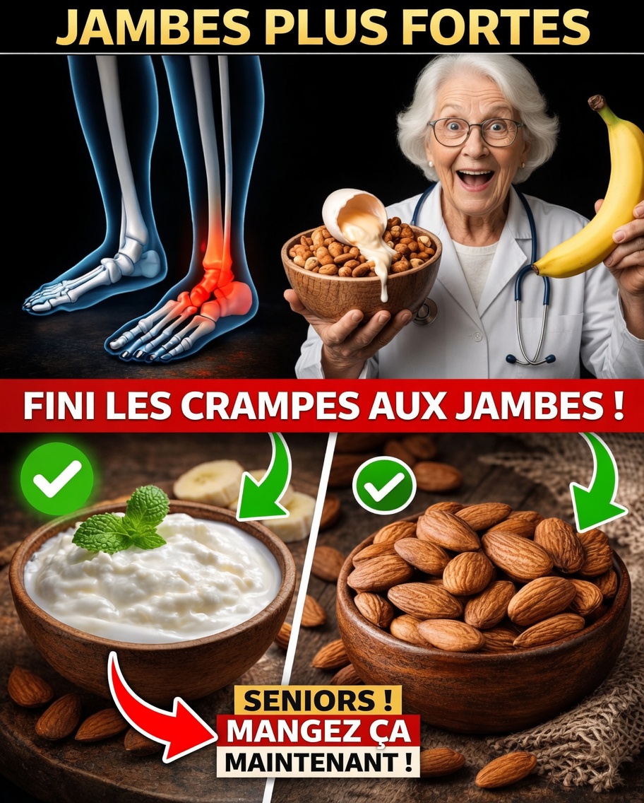 6 aliments qui peuvent aider à prévenir les crampes aux jambes chez les seniors et à renforcer les muscles