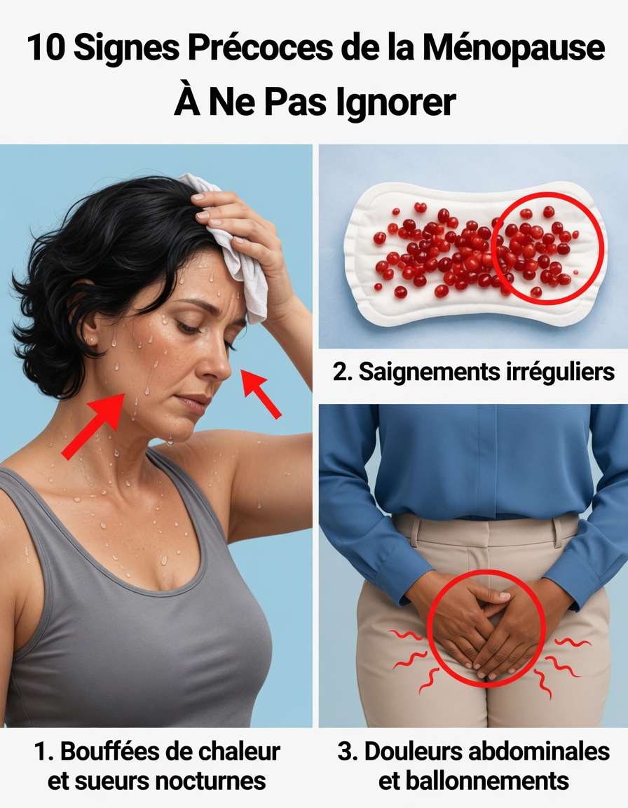 Reconnaître les signes de la ménopause précoce : 10 symptômes courants et d’autres changements à surveiller