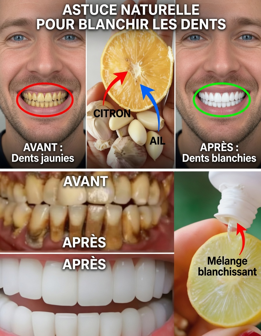 Comment blanchir naturellement les dents jaunes à la maison : le puissant secret banane-gingembre-citron dont des milliers de personnes raffolent