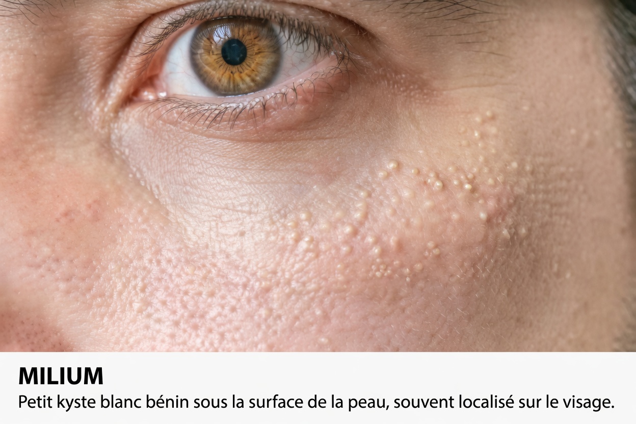 Quels sont ces boutons blancs tenaces sur votre visage ? Comprendre les grains de milium et des conseils doux de soin de la peau