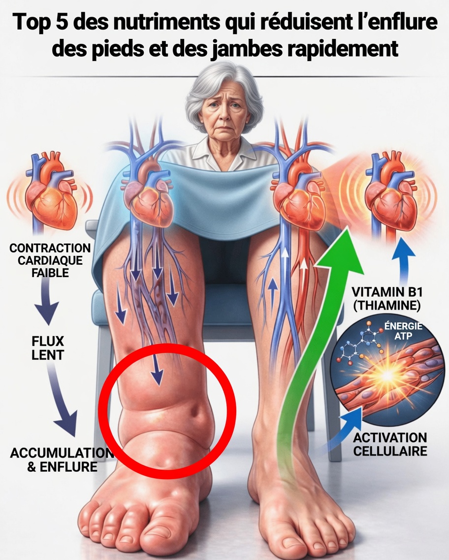 Top 5 nutriments pour réduire le gonflement des pieds et des jambes