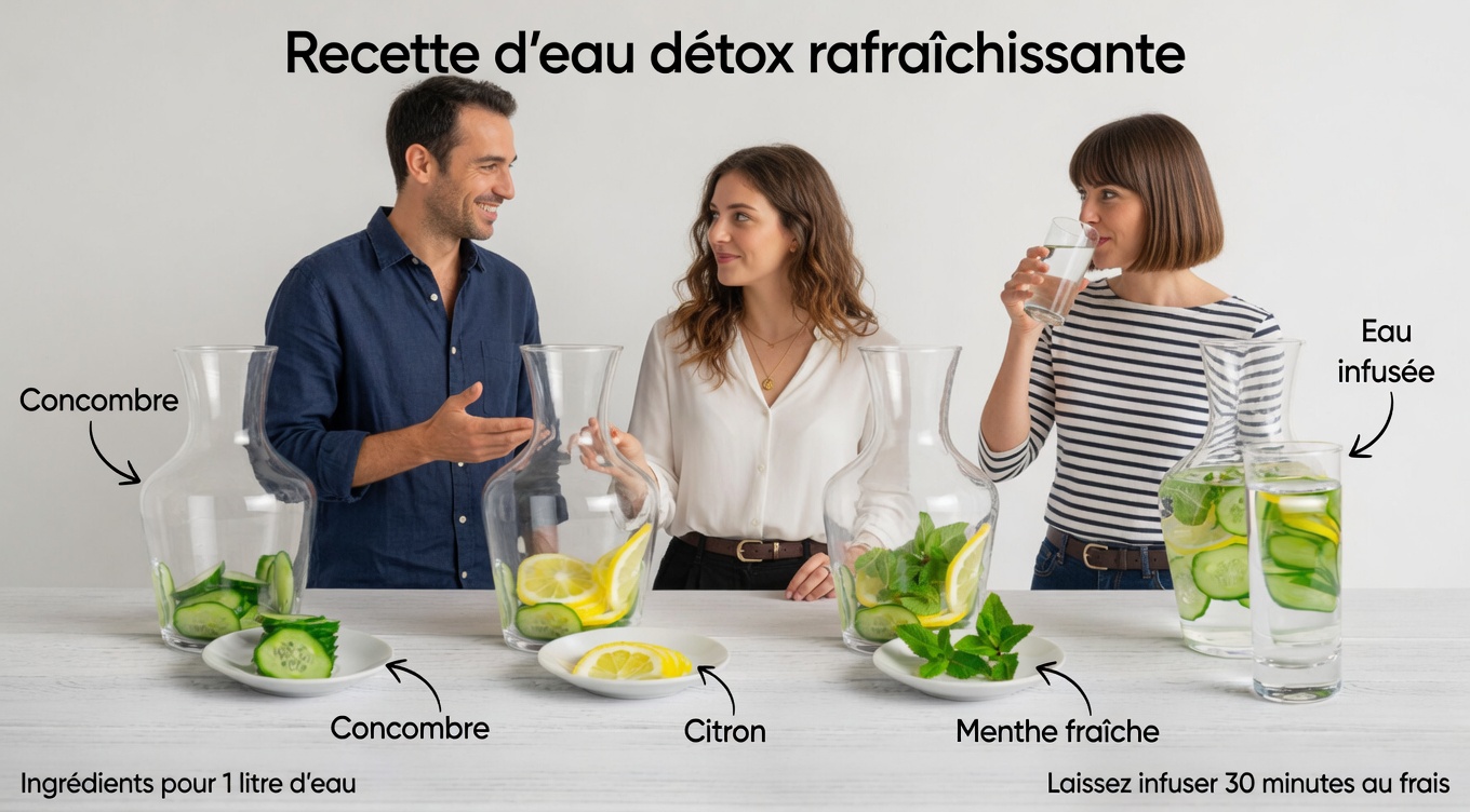 Que se passe-t-il dans votre corps lorsque vous buvez une eau détox au concombre, au citron et au gingembre pendant 14 jours ?