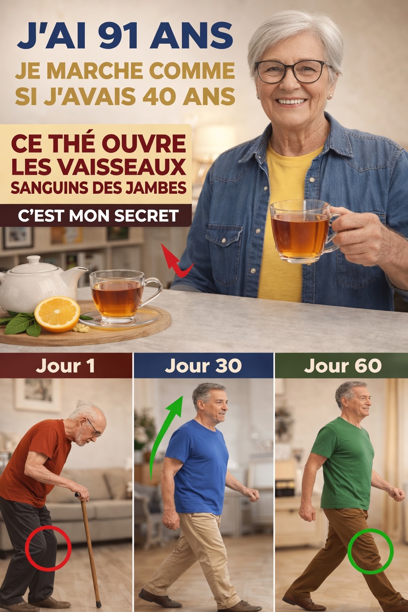 Buvez ces 3 thés pour reconstruire vos muscles et marcher à nouveau avec force
