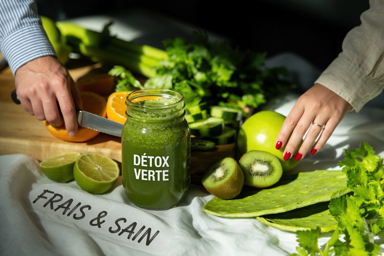 Eau verte façon marché pouvant soutenir la glycémie, la circulation et la santé digestive