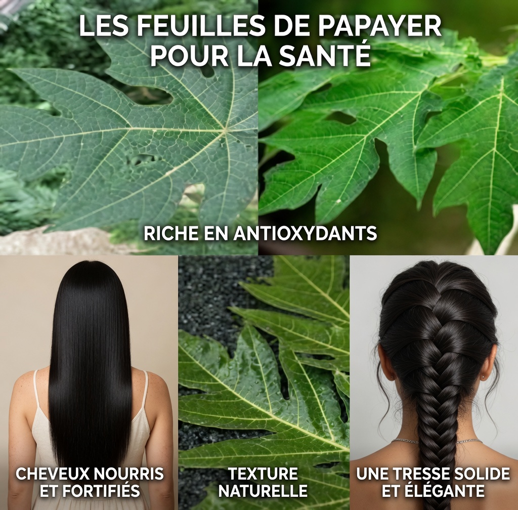 Feuilles de papayer pour la pousse des cheveux : comment ce rinçage herbal traditionnel peut aider à renforcer les racines et à améliorer la brillance