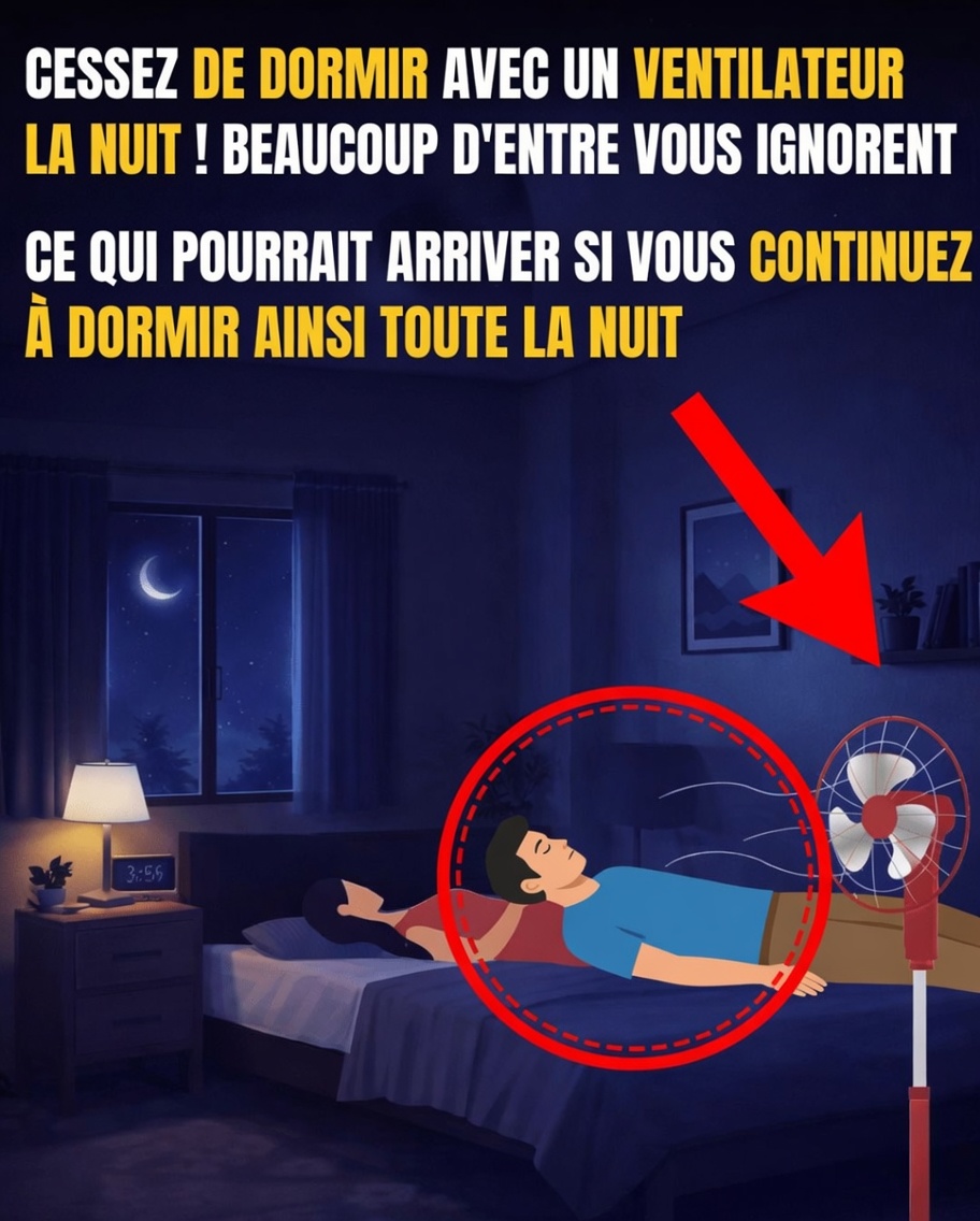 Découvrez pourquoi dormir avec un ventilateur la nuit n’est peut-être pas la meilleure idée pour votre santé