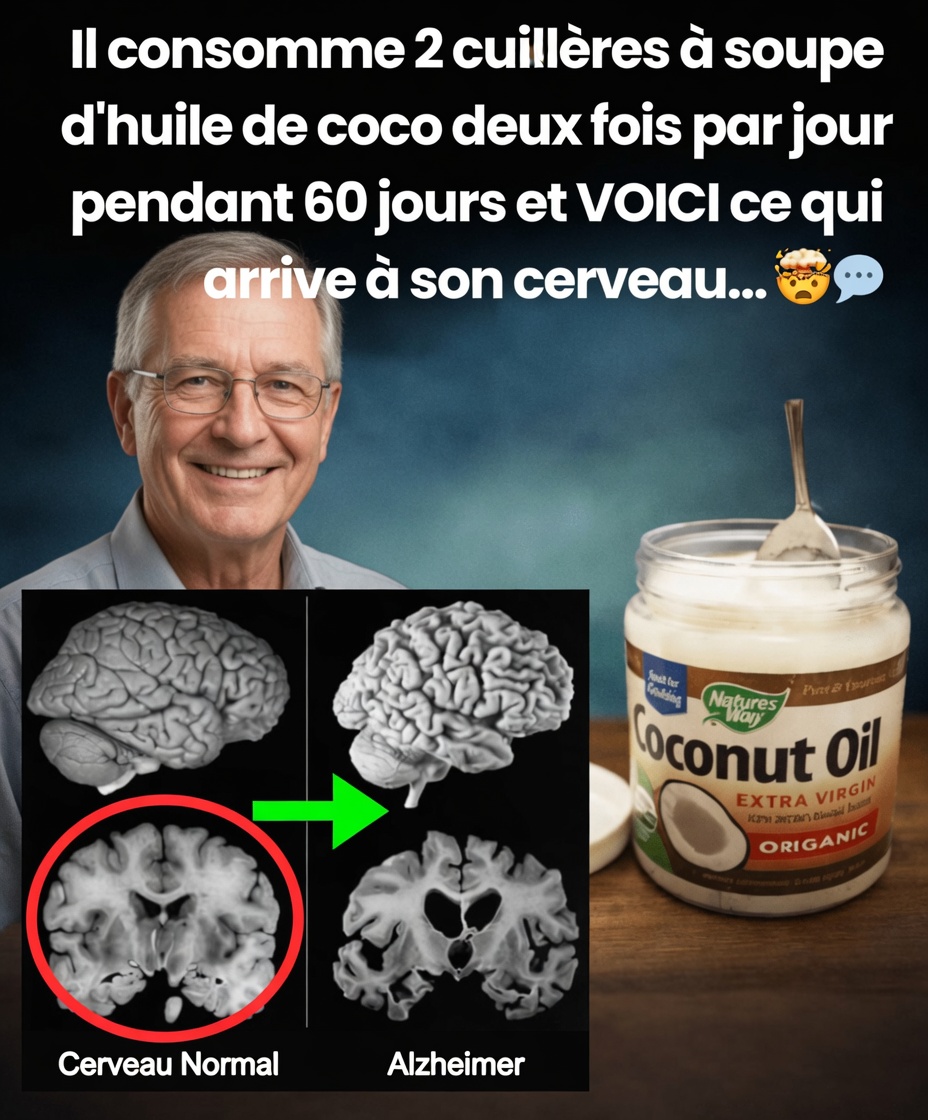 Il mange 2 cuillères à soupe d’huile de coco deux fois par jour pendant 60 jours, et voici ce qui arrive à son cerveau !