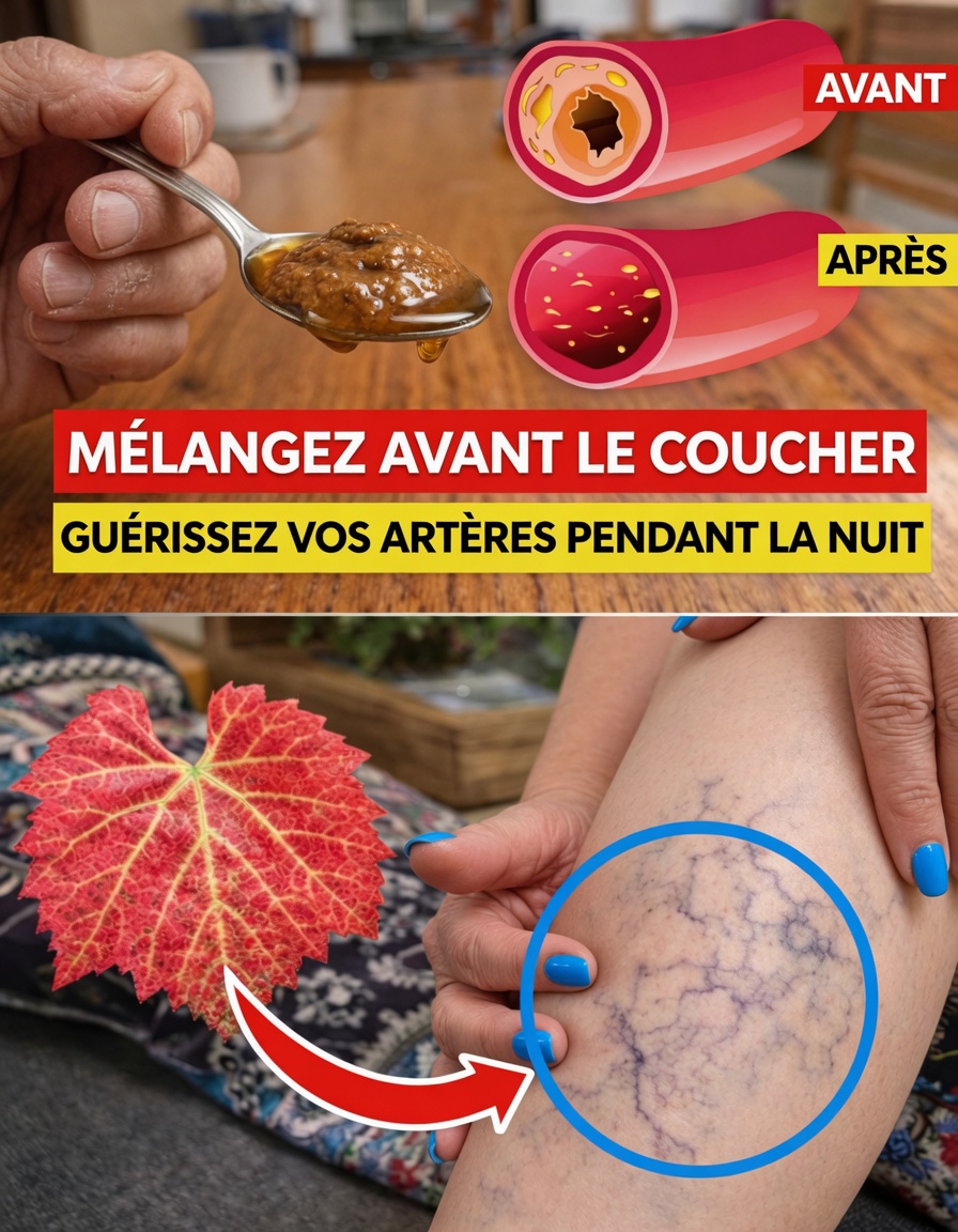Mélangez ces 3 ingrédients avant de vous coucher – cela soigne les artères pendant votre sommeil !