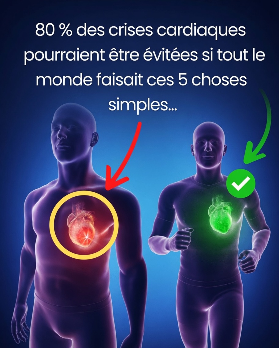 80 % des crises cardiaques pourraient être évitées si tout le monde faisait ces 5 choses faciles