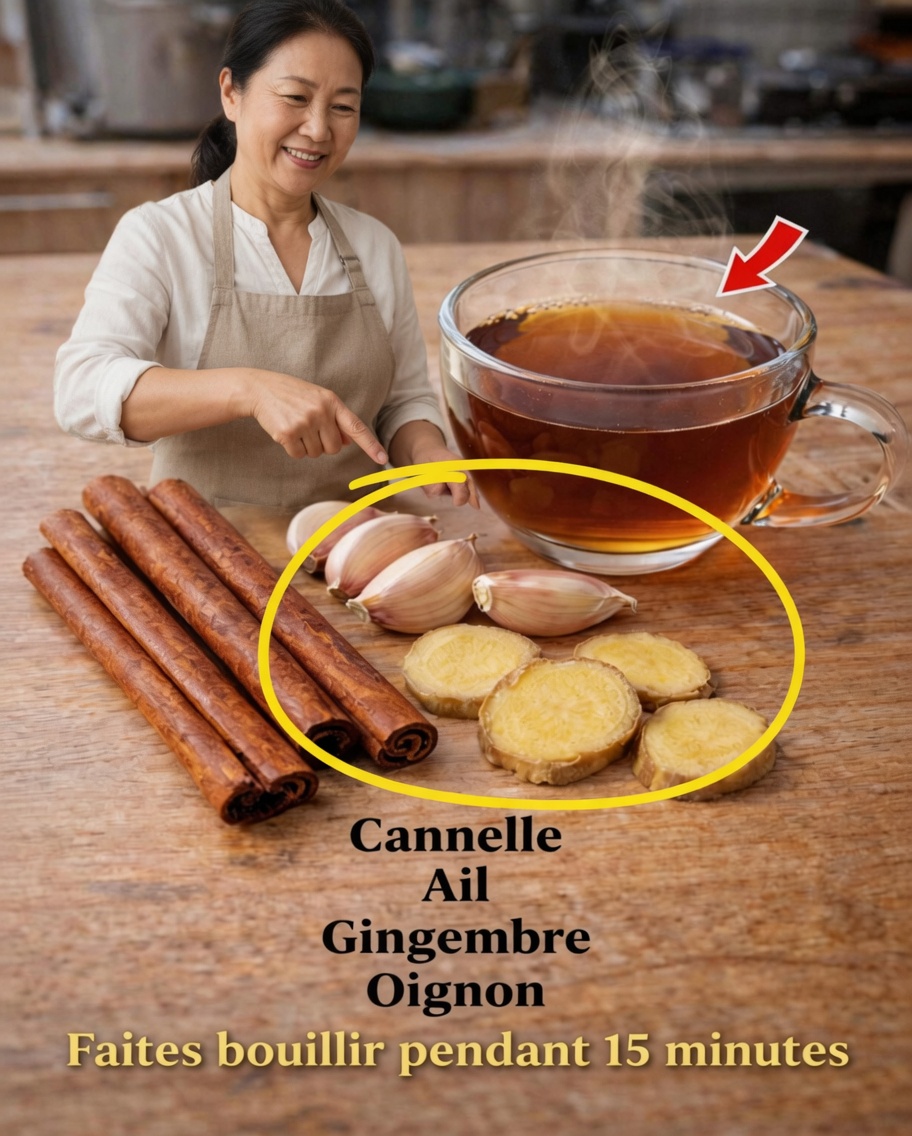 Une simple décoction de cannelle, d’ail, de gingembre et d’oignon peut-elle vraiment faire une différence pour votre santé au quotidien ? (Conseils de sécurité pour les personnes âgées aux États-Unis)