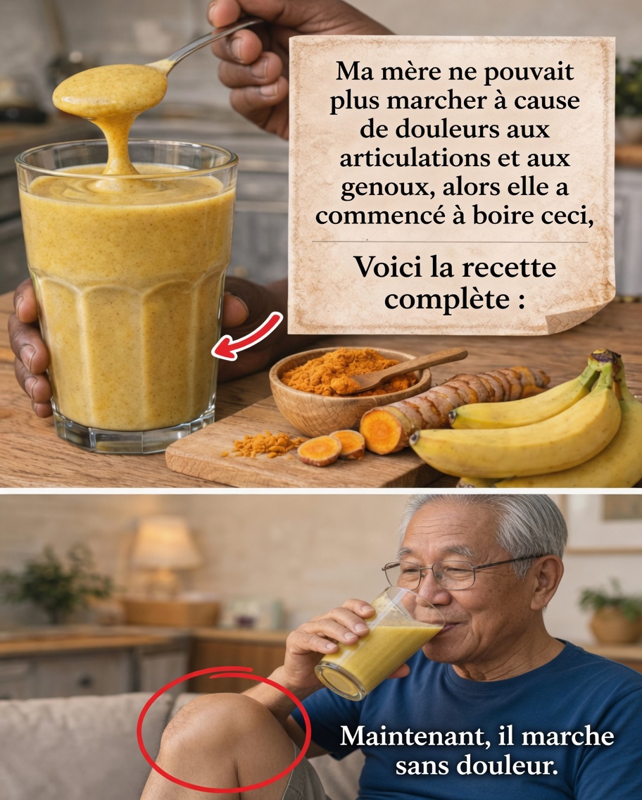 Boisson à la banane et au curcuma pour les articulations raides ? Une habitude simple que beaucoup de seniors essaient