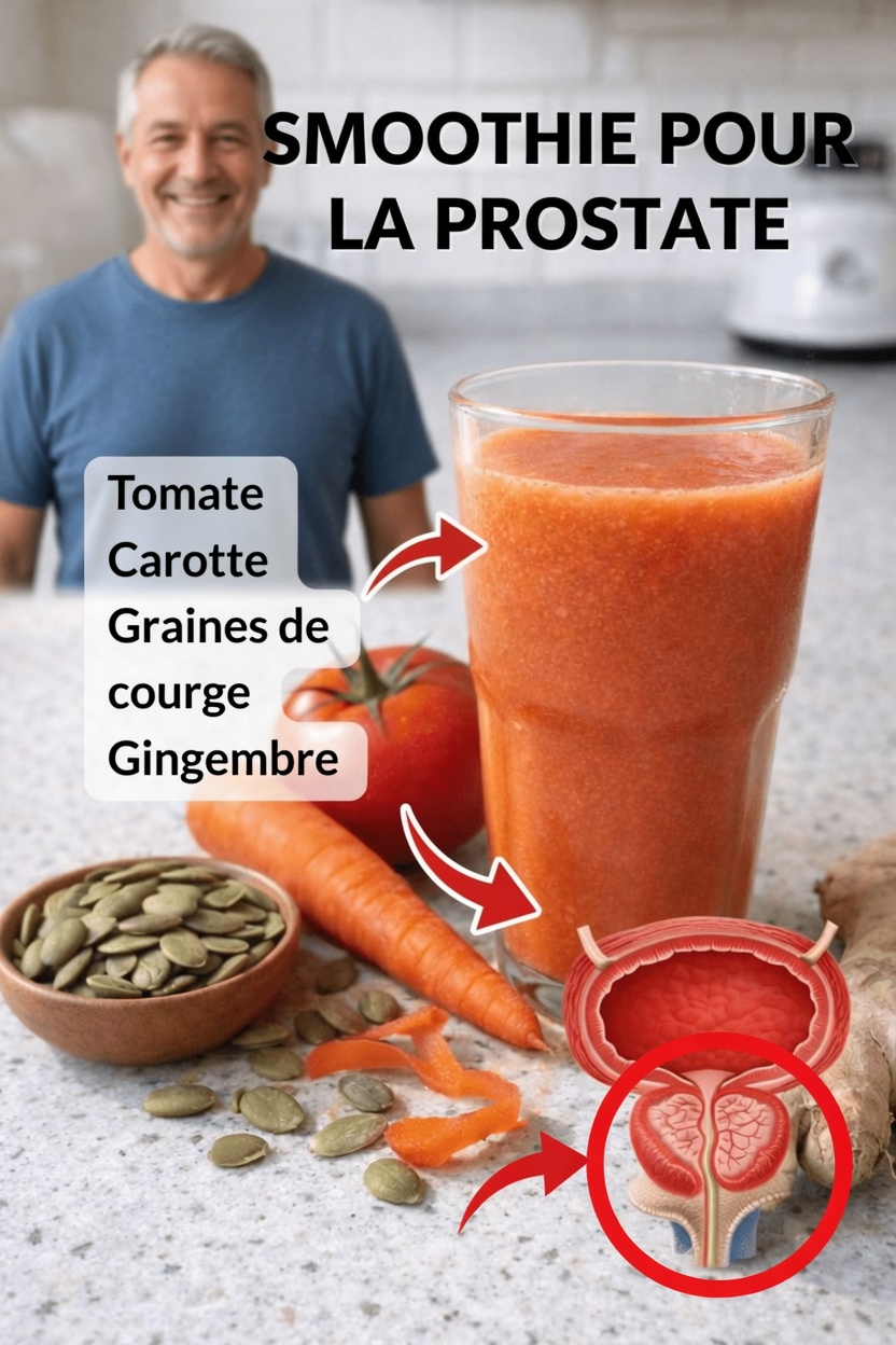 Protégez votre santé de la prostate dès aujourd’hui : recette facile de smoothie à la tomate et à la carotte