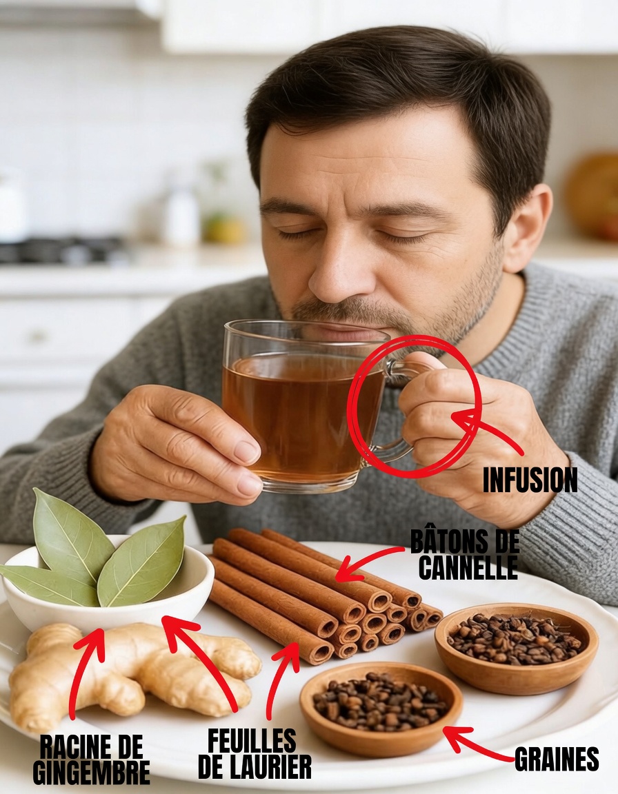 Découvrez le pouvoir apaisant du thé au gingembre, au laurier, à la cannelle et au clou de girofle