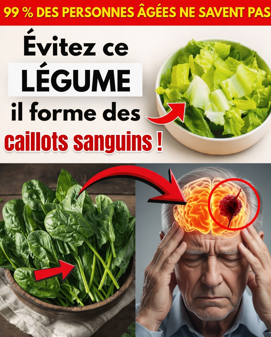 Les médecins sont stupéfaits : les épinards, le héros vert qui pourrait faire grimper le risque d’AVC du jour au lendemain chez les seniors sous anticoagulants ?