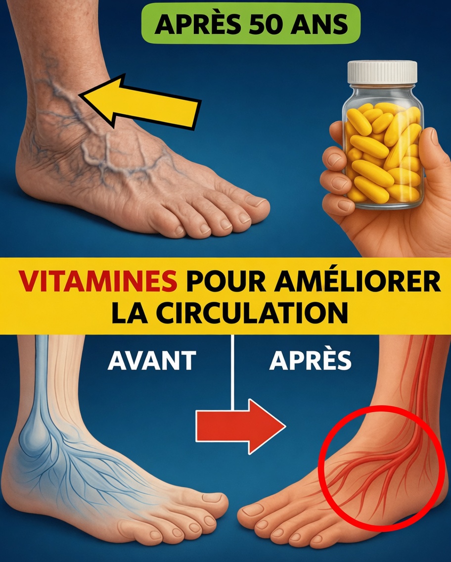La meilleure vitamine pour soutenir la circulation sanguine dans vos jambes et vos pieds après 50 ans