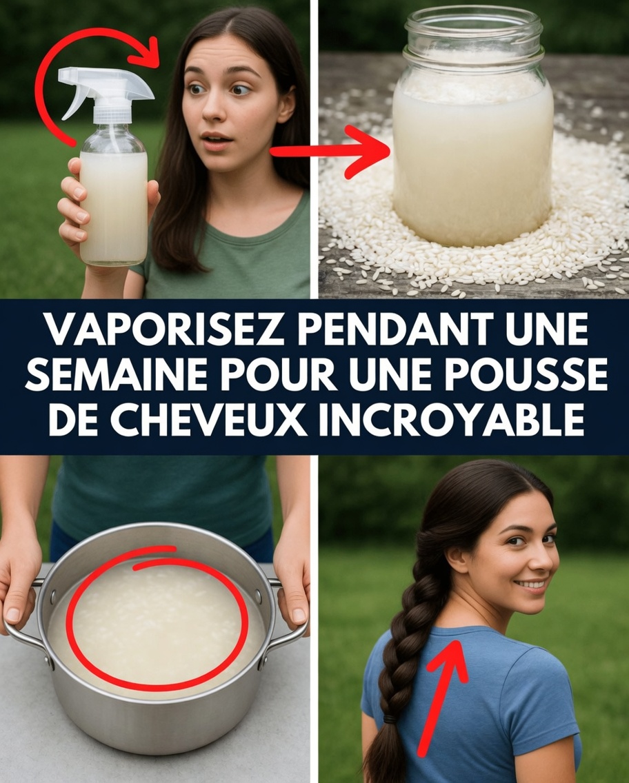 Utilisez de l’eau de riz sur vos cheveux tous les jours et voyez ce qui se passe après 30 jours ! (Croissance des cheveux avec l’eau de riz)
