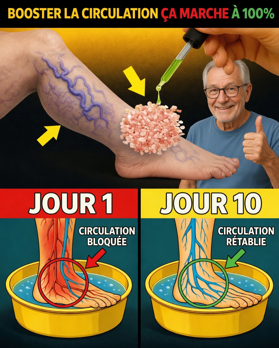 Plus de 60 ans ? Vous avez les pieds froids, des picotements ou des gonflements ? Ce bain de pieds naturel peut favoriser une meilleure circulation et plus de confort