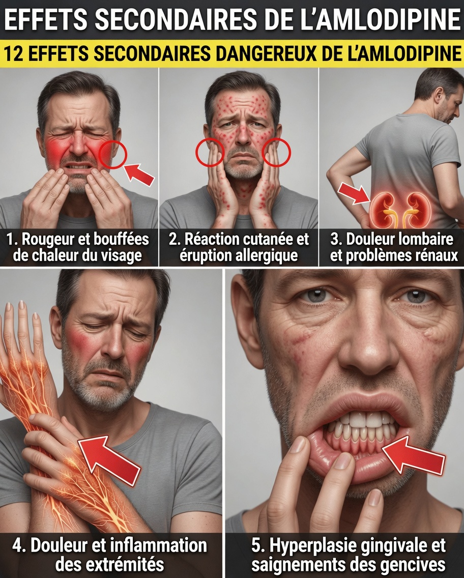 Quels sont les effets secondaires les plus fréquents de l’amlodipine et comment les gérer en toute sécurité ?