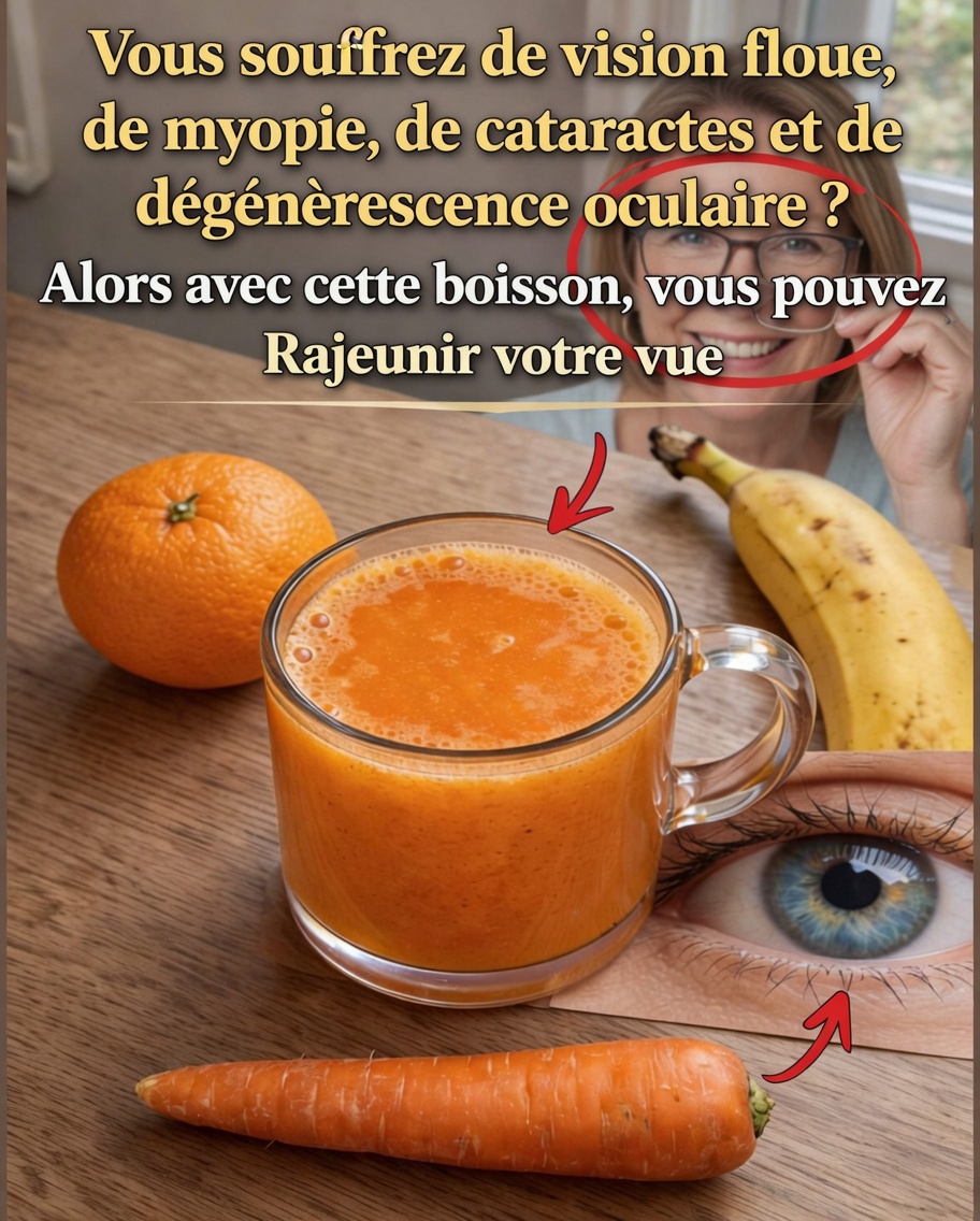 Découvrez une recette simple de boisson à la carotte, à l’orange et à la banane pour soutenir naturellement la santé de vos yeux