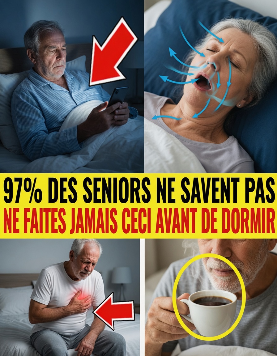 Découvrez 10 habitudes nocturnes courantes qui peuvent accroître les risques pour la santé des seniors de plus de 70 ans et des alternatives plus sûres