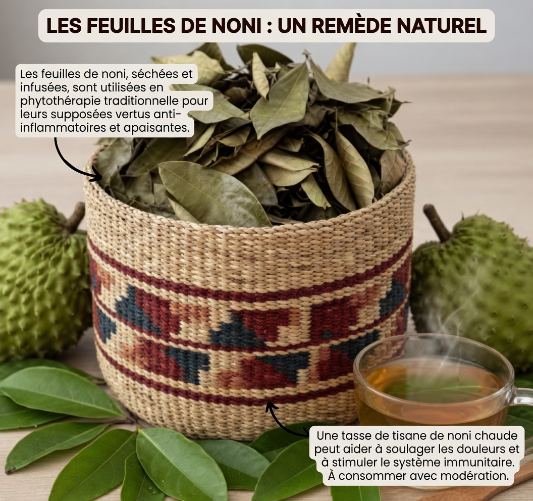 Les quatre feuilles médicinales : avocatier, manguier, laurier et goyavier — le cadeau de la nature pour votre bien-être