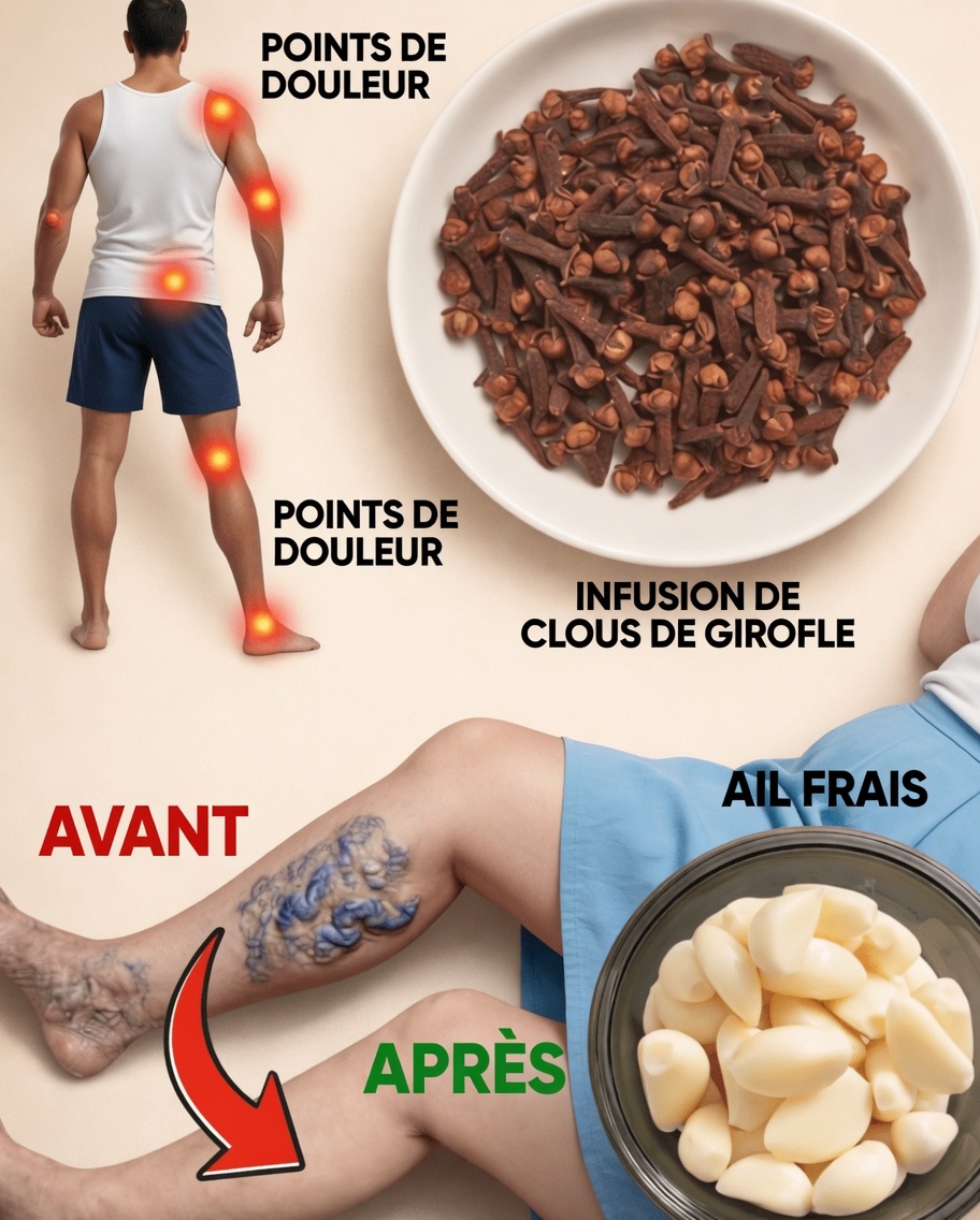 Huile d’ail et de clou de girofle : un remède maison naturel pour soutenir les varices et la circulation sanguine dans les jambes