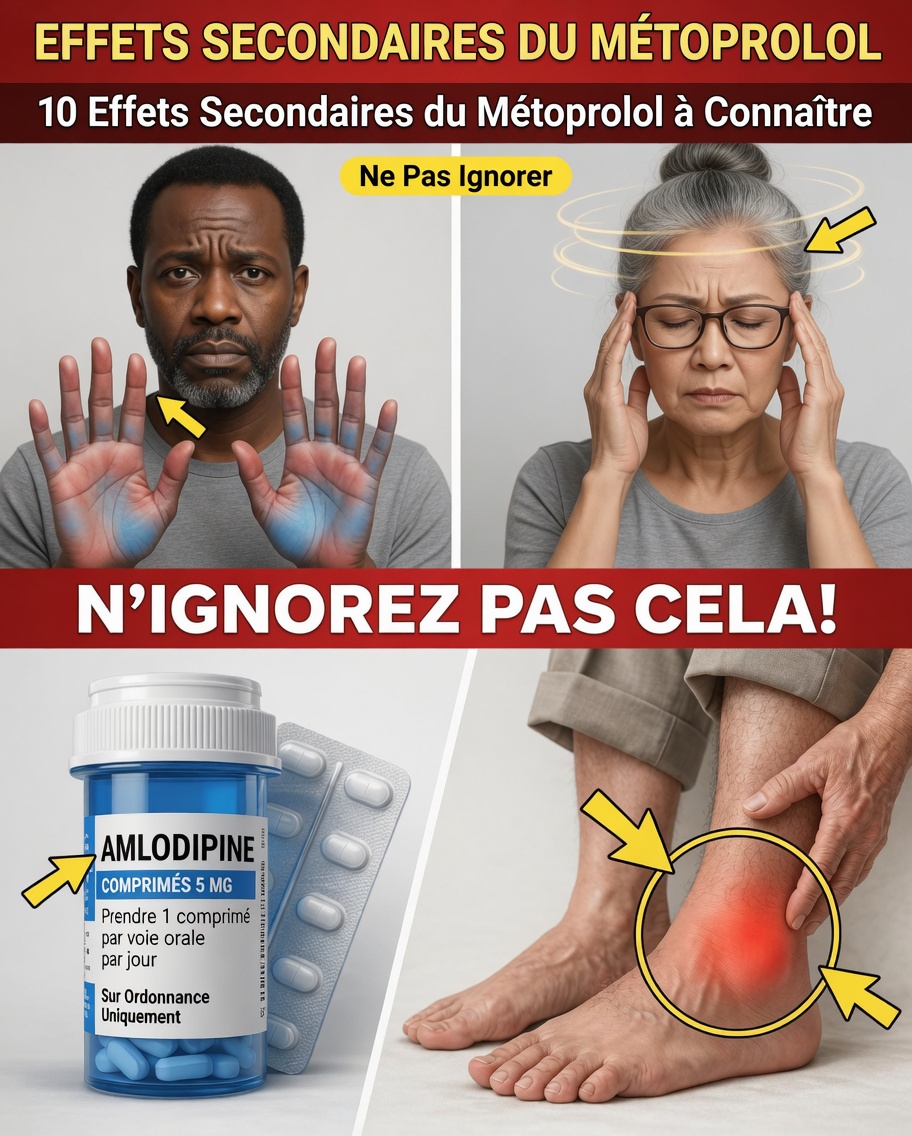 Quels sont les 10 effets secondaires du métoprolol souvent négligés et comment pouvez-vous les repérer au quotidien ?